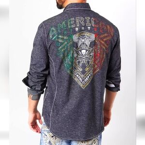 🆕️American Fighter Longsleeve Vindicate Stretch Shirt. Men's Size: Medium.